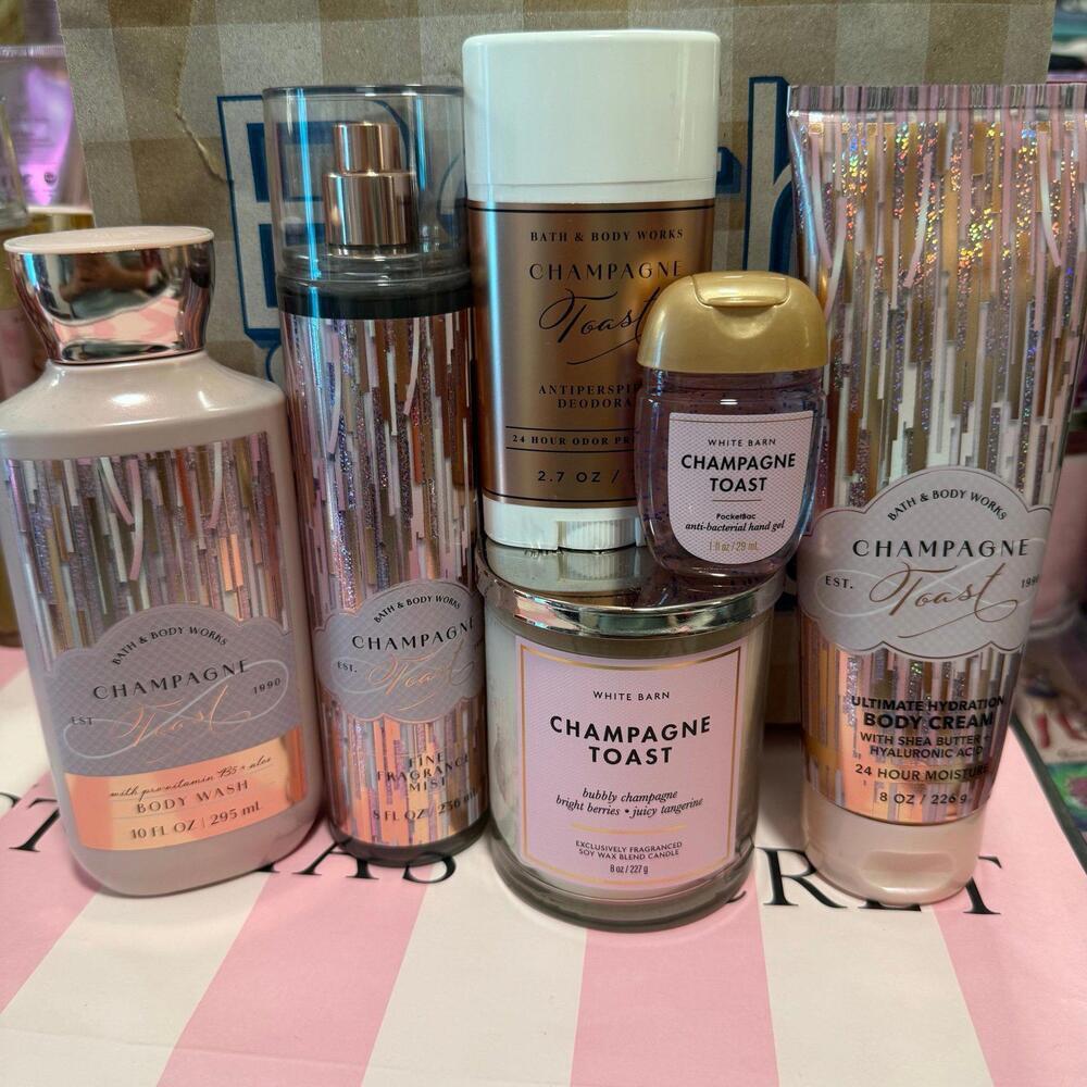 Champagne Bath & Body Set - Pink